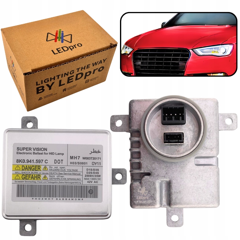 Xenon HID ballast/styreenhet 8K0941597C (8K0.941.597 C) Audi/VW – venstre/høyre 8K0941597E 17961114239 main