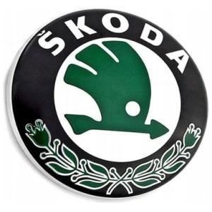 Originalt Skoda-emblem foran 90 mm – 3U0853621B MEL