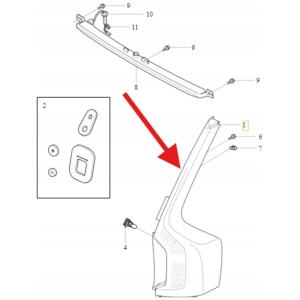 Baklykt venstre LED Volvo XC90 2016- OE 31655915 17549331572 main
