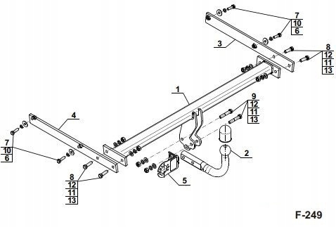 Tilhengerfeste FORD Focus III 11–18 med 13-pins modul og 13/7-adapter 200818III3II2R 10472482442 gallery 2