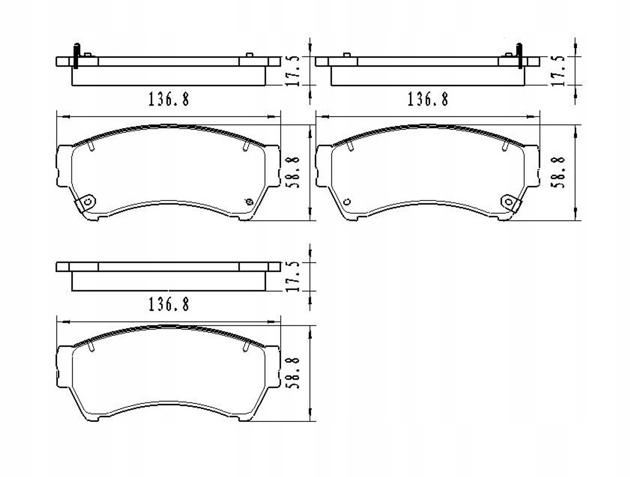 SERVICE PARTS 04-03203S Bremseklosser foran Mazda 6 (GH) med anti-pipeplater GSYD3328ZA 15911838826 gallery 2