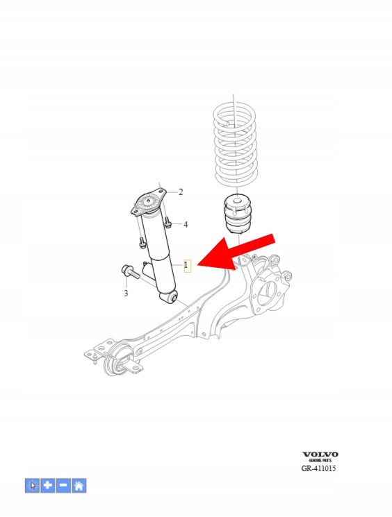Bakre støtdemper B4 D4 2.0 D5 2.4 B5 2.5 Volvo XC60 2009-2017 OEM 31340540 18707792277 gallery 3