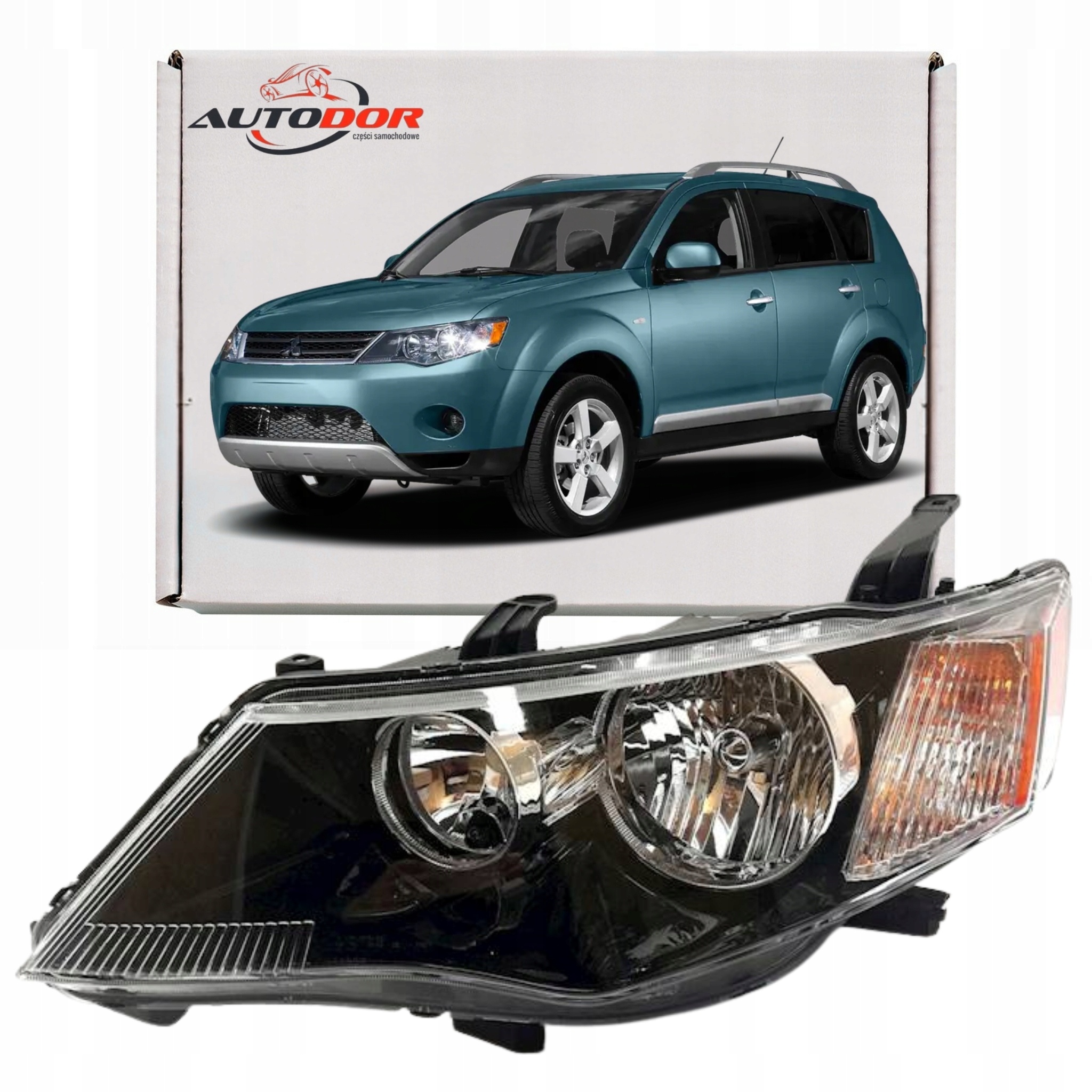 Frontlykt venstre xenon m/ motor Mitsubishi Outlander 2007-2009 OE 8301A161 10865706050 main