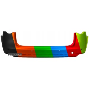 Bakfanger til VW Passat B6 3C Kombi/Variant 01.2005–07.2010 med PDC (4 sensorer), lakkert 3C9807417E 12697993477 main