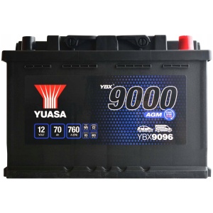 YUASA AGM Start-Stop bilbatteri 12V 70Ah 760A (EN) YBX9096 000915089BC 17937165217 main
