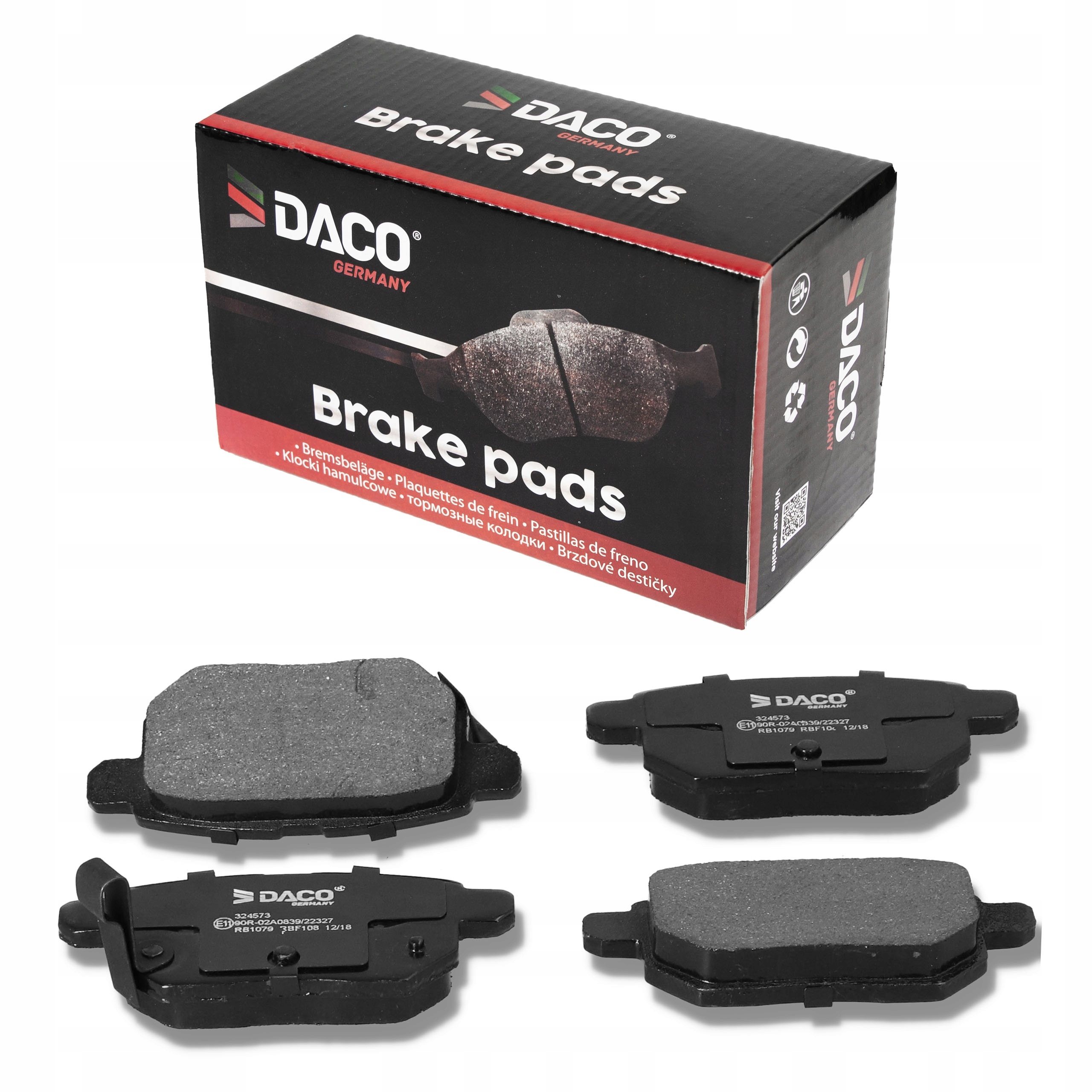 DACO bremseklosser bak til Toyota Yaris 06- (324573) 0446652150 17962330192 main
